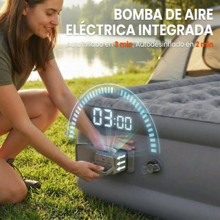Colchón Hinchable Individual con Bomba