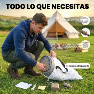 Colchón Hinchable Individual con Bomba