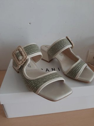 Sandalias Hispanitas Beige y Verde