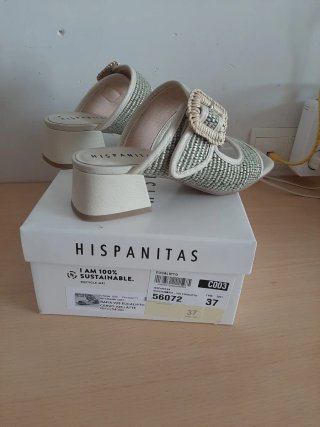Sandalias Hispanitas Beige y Verde