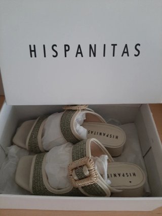 Sandalias Hispanitas Beige y Verde