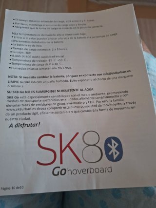 Patinete Eléctrico SK8 Gohoverboard