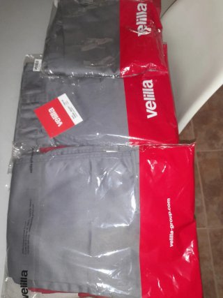 3 PANTALONES DE TRABAJO  MARCA VELILLA GRIS  NUEVO