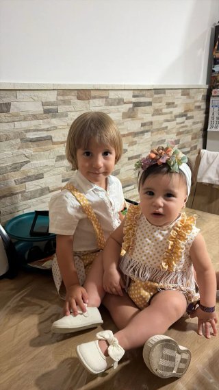 Traje de Gitana Bebé Morado con Lunares