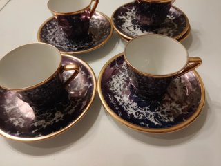 Set tazzine Porcelaine Vérigord de Limoges.