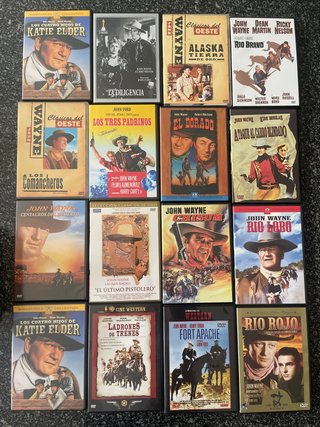 Lote 16 DVDs John Wayne Western Español