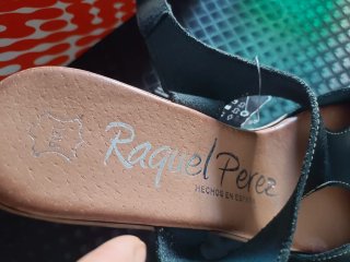 Sandalias de cuña, piel nuevas.Amarilla 41 negra40