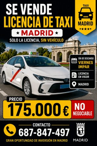 Licencia de taxi Madrid