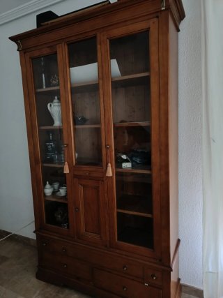 Mueble Platero Cerezo Cristal y Madera