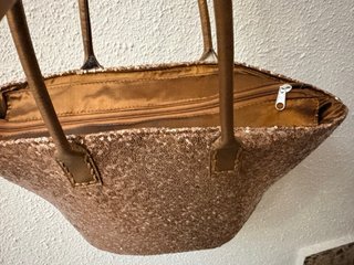 Capazo lentejuelas dorado