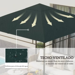 Techo de repuesto para carpa verde