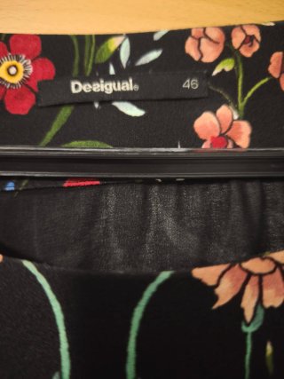 Vestido Desigual Talla XL Estampado Floral