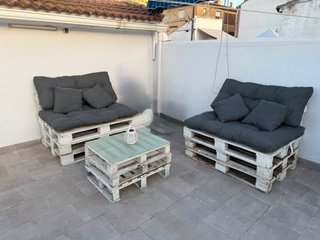 Conjunto Terraza Palets Sofá y Mesa
