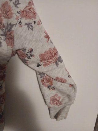 Sudadera niña flores y lentejuelas