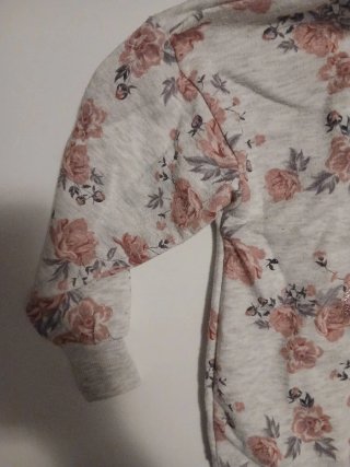 Sudadera niña flores y lentejuelas