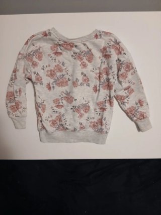 Sudadera niña flores y lentejuelas