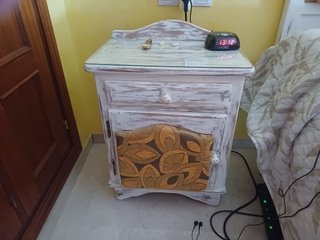 Mesitas de noche madera y cristal