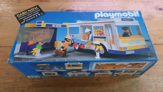 PLAYMOBIL 3782 ANTIGUA CAJA SET AUTOBÚS CON PARADA
