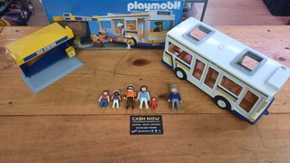 PLAYMOBIL 3782 ANTIGUA CAJA SET AUTOBÚS CON PARADA