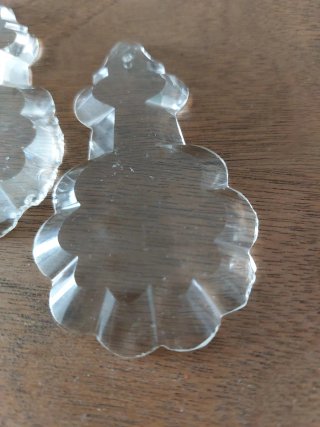 2 lágrimas de cristal o caireles para lámpara