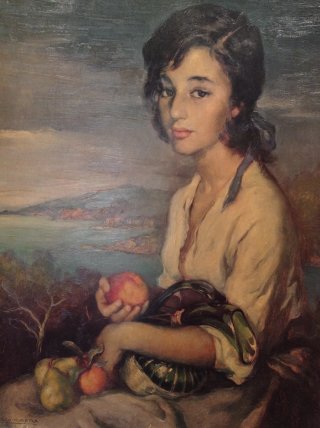 Cuadro Mujer con Frutas