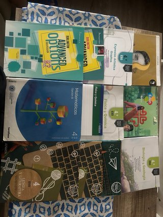 Lote libros 4•ESO colegio JUNCAREJO.Precio 125€.