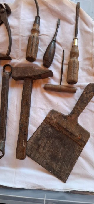 Lote herramientas antiguas años 40s-50s del XX