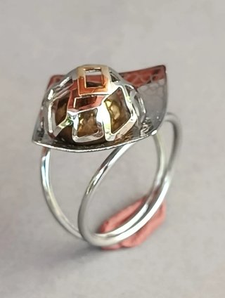 Sortija Acero.  Diseño Moderno
