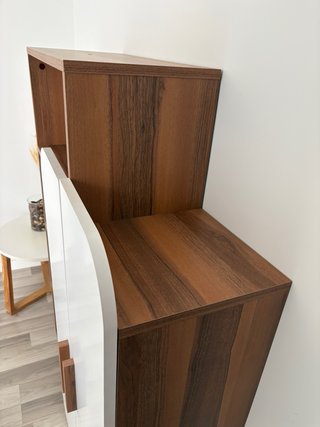 Mueble recibidor/aparador madera y blanco