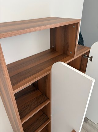 Mueble recibidor/aparador madera y blanco
