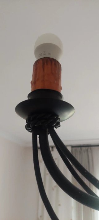 Lámpara de techo hierro forjado negro