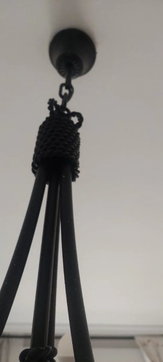 Lámpara de techo hierro forjado negro