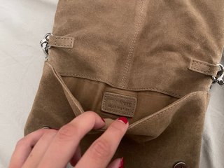 Bolso de ante marrón