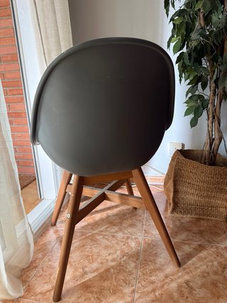 Silla Nórdica Ikea Negra Madera
