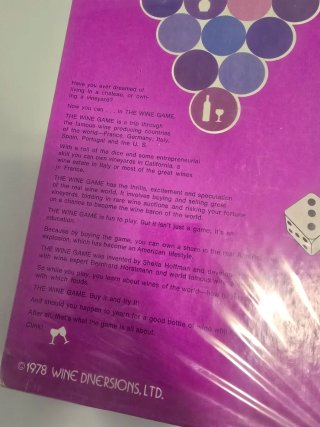 The Wine Game - Gioco da Tavolo Anni '70