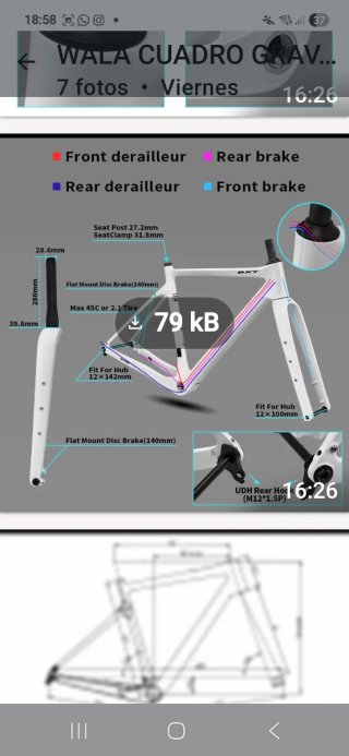 NUEVO Cuadro Gravel  Talla 54