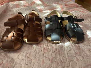 Sandalias Bebé Talla 22 Marrón y Azul