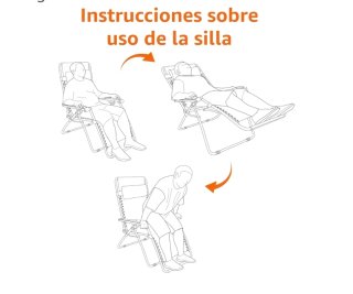 Silla reclinable plegable beige