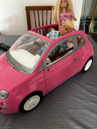Coche Barbie Rosa con Ken y Barbie
