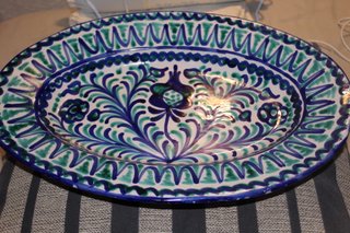 Cerámica artesanal decorativa en tonos azul cobalt