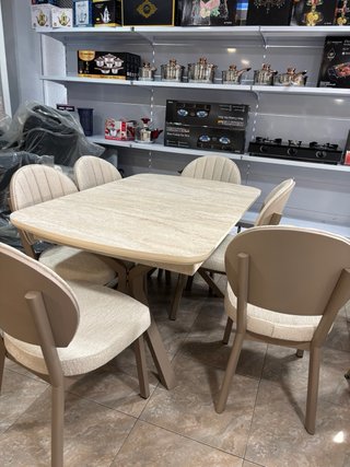 MESA DE COMEDOR EXTENSIBLE + 6 SILLAS