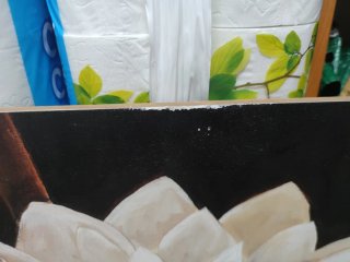 Cuadro Flor Blanca y Marrón