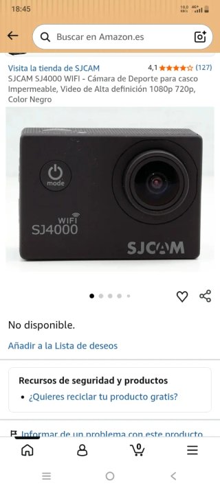 Cámara Deportiva SJCAM Negra + Accesorios
