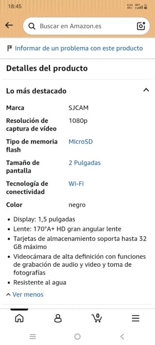 Cámara Deportiva SJCAM Negra + Accesorios