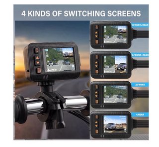 Dashcam Moto 1080P Delantera y Trasera