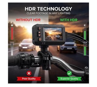 Dashcam Moto 1080P Delantera y Trasera