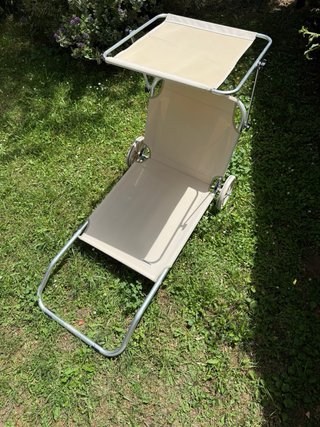 Silla Playa Plegable con Ruedas y Toldo