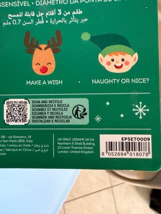 Set 3 Penne Cancellabili Legami Natale 2024