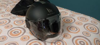 Casco Moto MTHELMETS Negro Visera