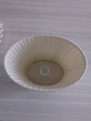 Coppia di Paralumi Ovali in tessuto plissettati
